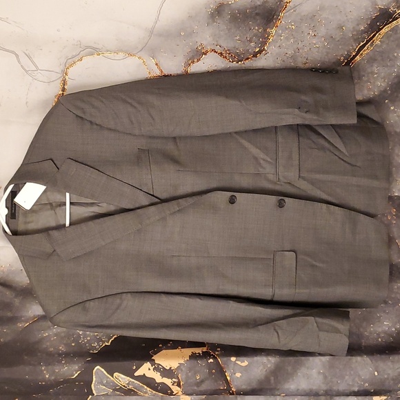 Calvin Klein Charcoal Blazer Suit Coat - Picture 1 of 11